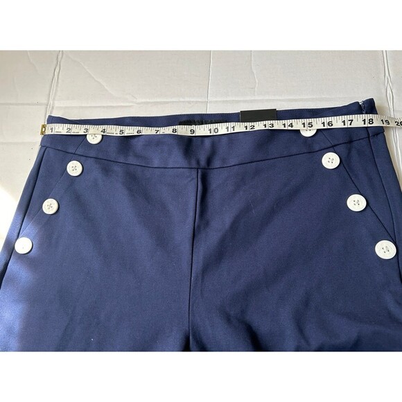 NWT - Torrid Women’s Size 16 Retro Navy Blue Sailor Ponte Crop Pants - Picture 6 of 8